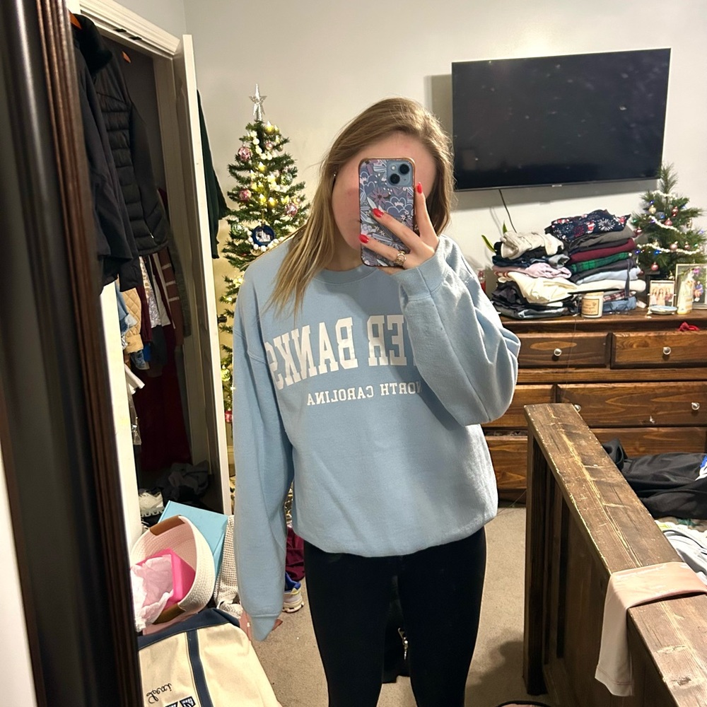 Outer Banks North Carolina Sweatshirt - Light Blue